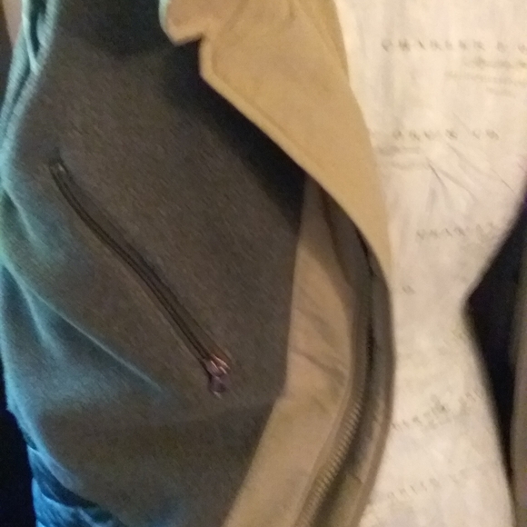 LL Bean Men's Reg. Lrg. Khaki Color Thinsulate Polartec Lined Jacket Coat w/hood - Picture 8 of 15